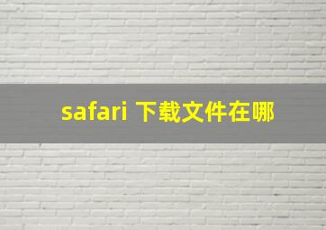 safari 下载文件在哪